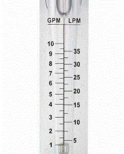 METRO10A1	FLUJÓMETRO INDUSTRIAL, SERIE METRO, PURIKOR, PARA MEDIR EL CAUDAL DE LÍQUIDOS Y GASES, 1 A 10 GPM