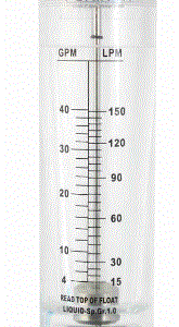 METRO40B1.5	FLUJÓMETRO INDUSTRIAL, SERIE METRO, PURIKOR, PARA MEDIR EL CAUDAL DE LÍQUIDOS Y GASES, 4 A 40 GPM