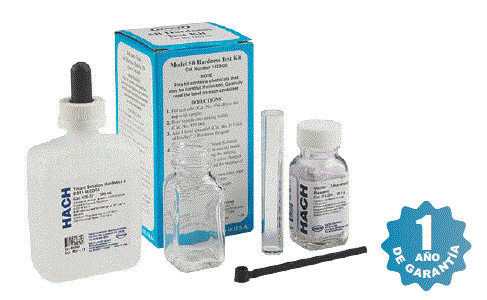 KIT MEDIDOR DE DUREZA TOTAL DEL AGUA, PURIKOR HACH 5B, MIDE NIVELES DE CARBONATOS DE CALCIO Y MAGNESIO