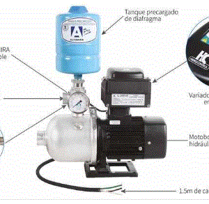 PRESURIZADOR INDIVIDUAL PRESIÓN CONSTANTE HIDROCONTROL,1.2HP,1FASE,230VOLTS, BOMBA LOTUS100-4/3234 Y VARIADOR DE VELOCIADAD	LOTUSD100-4/MT230