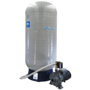 Equipo aquapres | bomba centrífuga | PEARL | 1.5 HP | 220V/440V/3 | Ref C2P 15H36S | Vertical en fibra de vidrio  | Vol 130 L