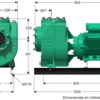 1D0511 | AE 6R 250 | Bomba Autocebante Hierro | BARNES | Trifásica | Motor Eléctrico - Imagen 3